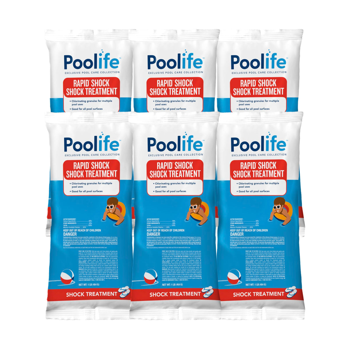 POOLIFE Rapid Shock instant-clarity helps restore clear water quickly.