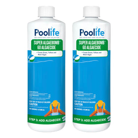 POOLIFE Super Algae Bomb 60 bottle for targeted algae treatment in pools.