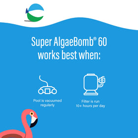 POOLIFE Super Algae Bomb 60 used in spa or fountain application.