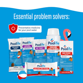 Poolife TurboShock all-in-one solution for chlorine, oxidation, and algae control.