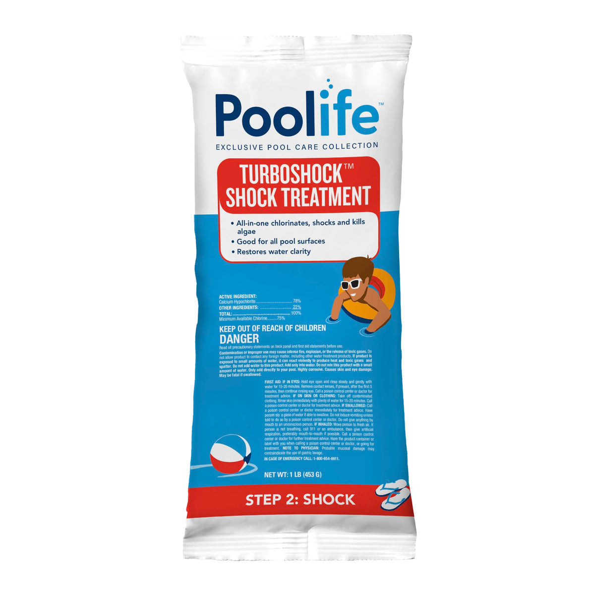 Poolife TurboShock instant-dissolve formula for quick water clarity.