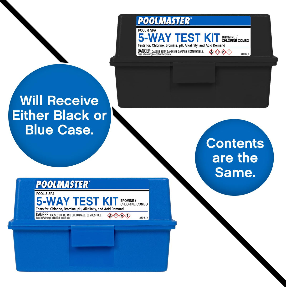 Poolmaster case-color black and blue offers versatile storage.