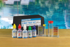 Poolmaster clear-view test block allows accurate color matching.