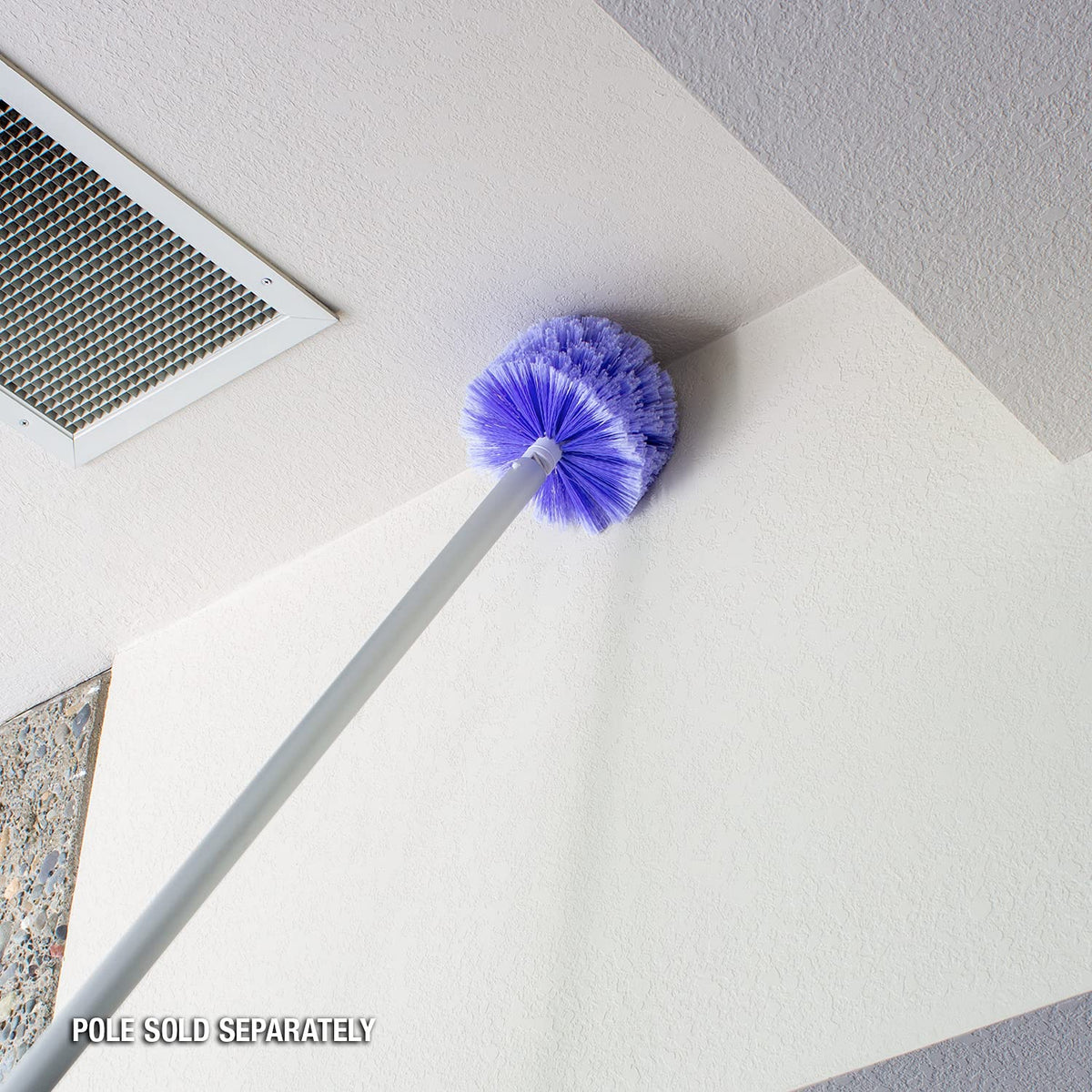 Poolmaster Cobweb Brush dome-head cleans ceiling edges without scratching surfaces