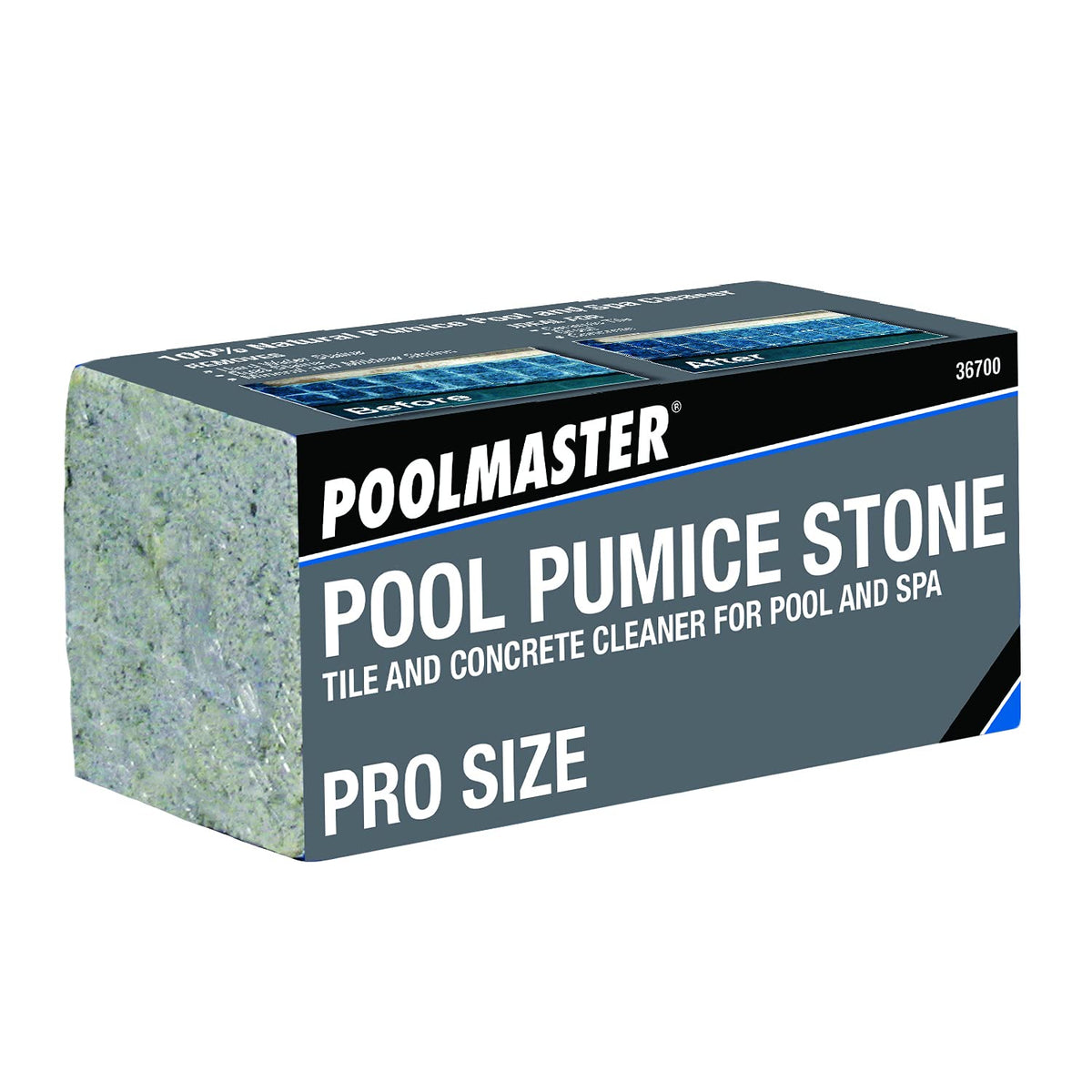 Poolmaster Extra Large Pro Pumice Stone used whole for fast cleaning on large surfaces.