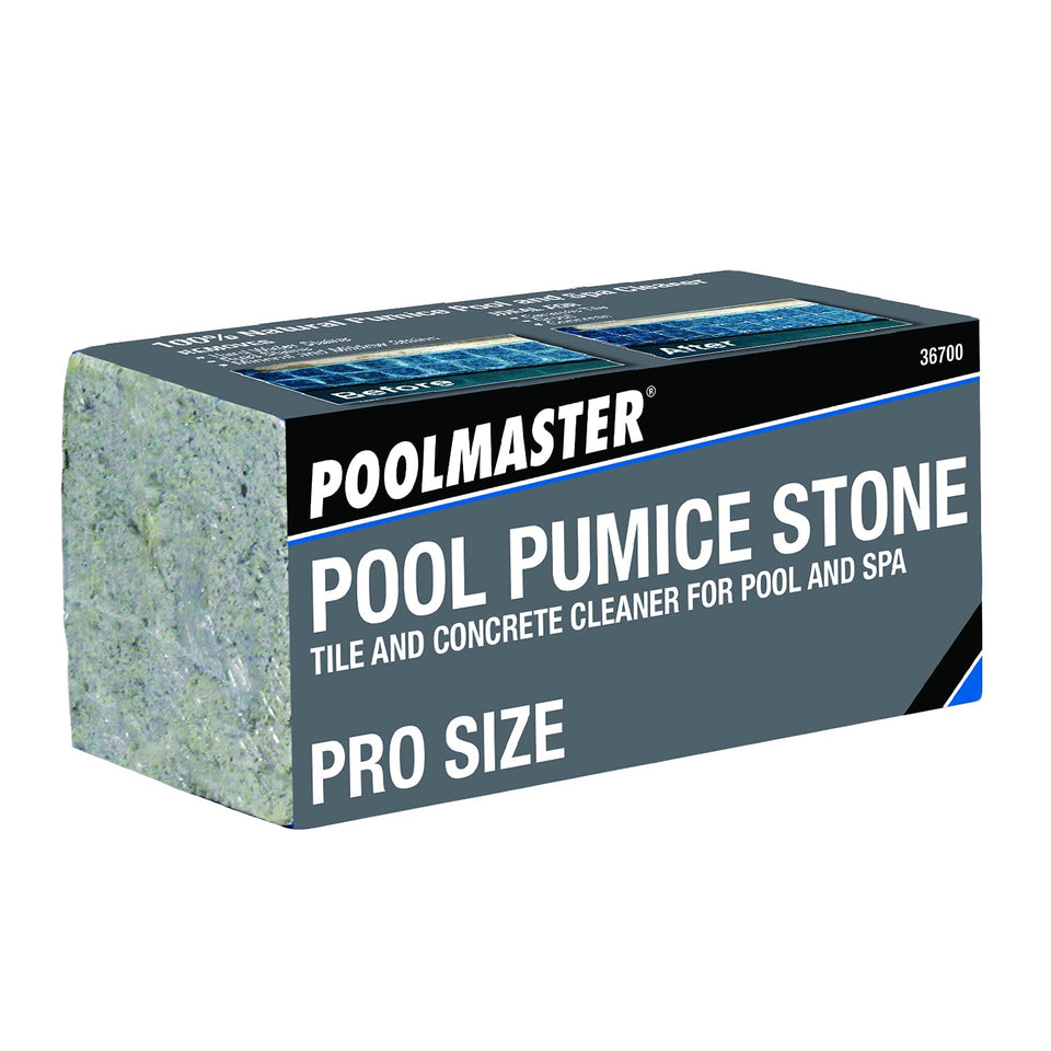 Poolmaster Extra Large Pro Pumice Stone used whole for fast cleaning on large surfaces.