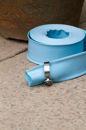 Poolmaster extruded vinyl hose offers all-weather durability for year-round pool maintenance.