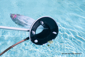 Poolmaster perimeter brushes replaceable for edge debris capture.