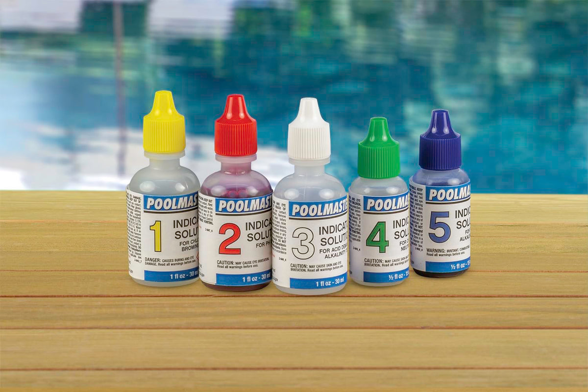Poolmaster phenol red note visual: kit compatibility reminder during testing.