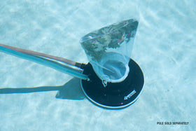 Poolmaster rubber bumper protects pool edges during cleaning.