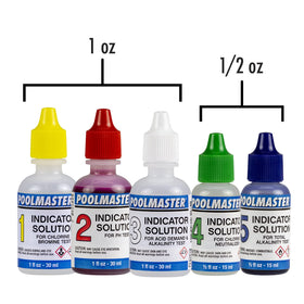 Poolmaster solutions 1-3 and 4-5 enable dependable test results.