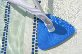 Poolmaster Triangle vacuum enables underwater maneuverability for easier cleaning.