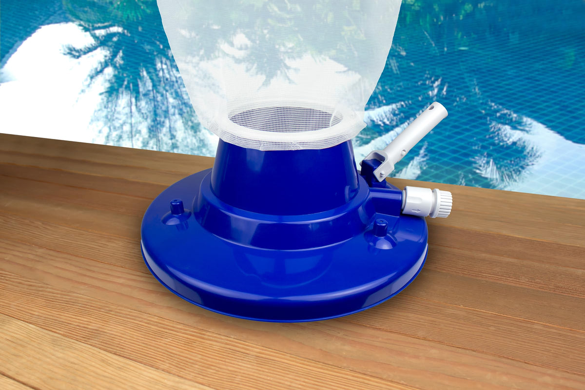 Poolmaven four-wheels design glides smoothly across the pool floor.