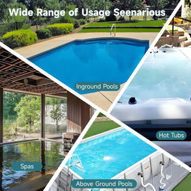 PoolMr cordless handheld pool vacuum operates quietly during spa cleaning