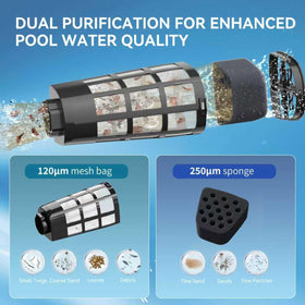 PoolMr cordless handheld pool vacuum strong suction power for quick debris removal