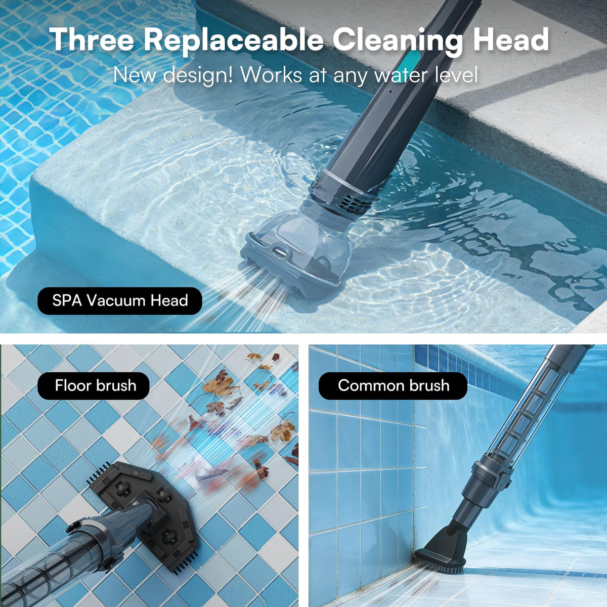 PoolMr cordless pool vacuum running up to 90 minutes on a full charge