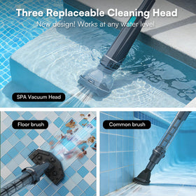 PoolMr cordless pool vacuum running up to 90 minutes on a full charge