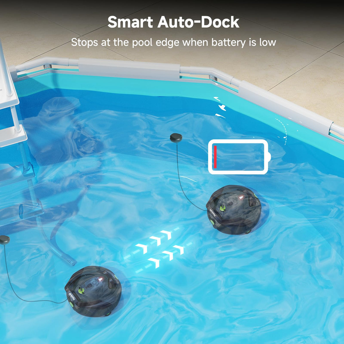 Pooloob PF1 IPX8 waterproofing ensures reliable underwater performance.