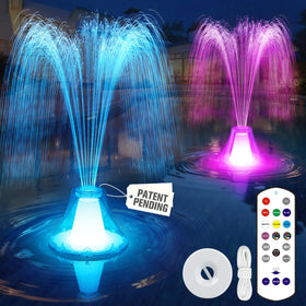 PoolPop 2026 fountain with remote control delivering dynamic spray patterns.