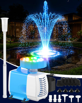 PoolPop 3-in-1 submersible pump front view for vivid pond display