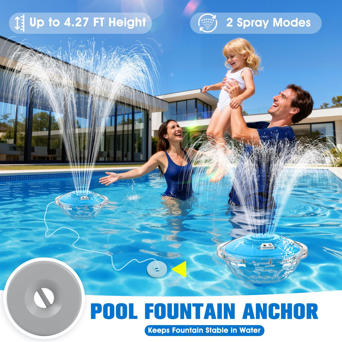 PoolPop durable ABS housing with IP68 protection withstands sun and splashes.