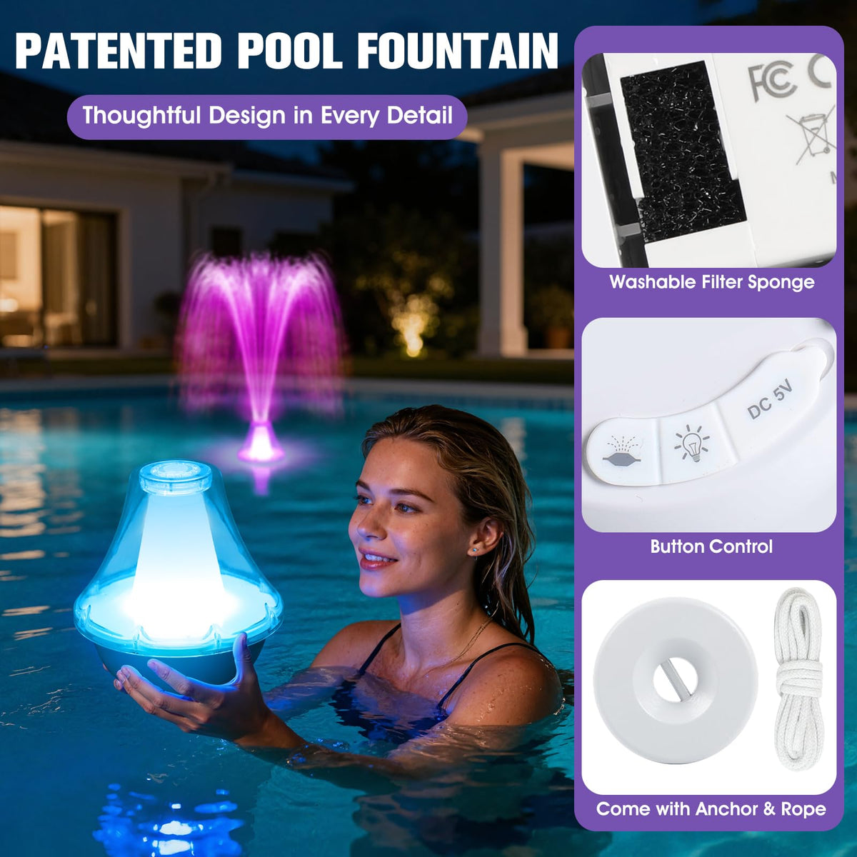 Rechargeable battery delivers reliable performance day or night.