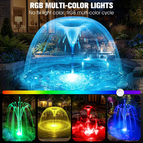 PoolPop RGB pond lights with color modes illuminate night water feature