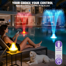 Ten light shows illuminate pool nights with customizable color scenes.
