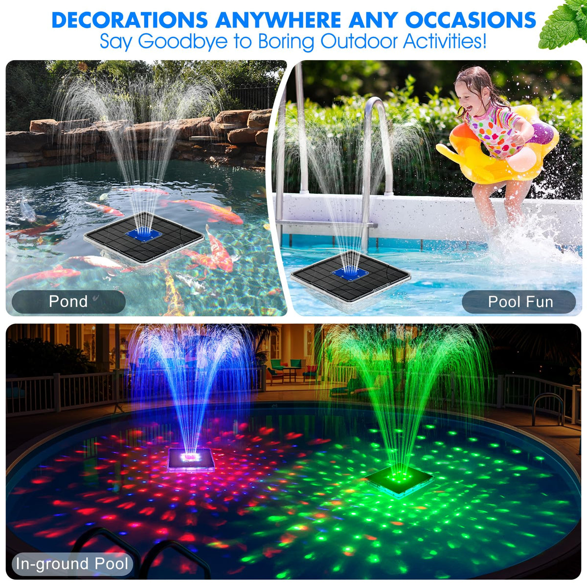PoolPop fountain operates quietly for peaceful pool days