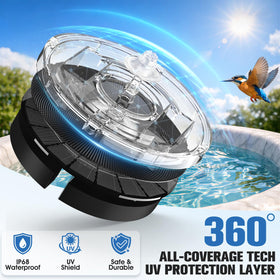 PoolPop ultra-quiet brushless motor operating quietly near birds