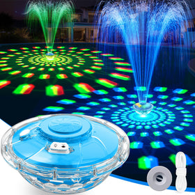 PoolPop upgraded pool fountain 8000mAh for cordless, flexible backyard use.