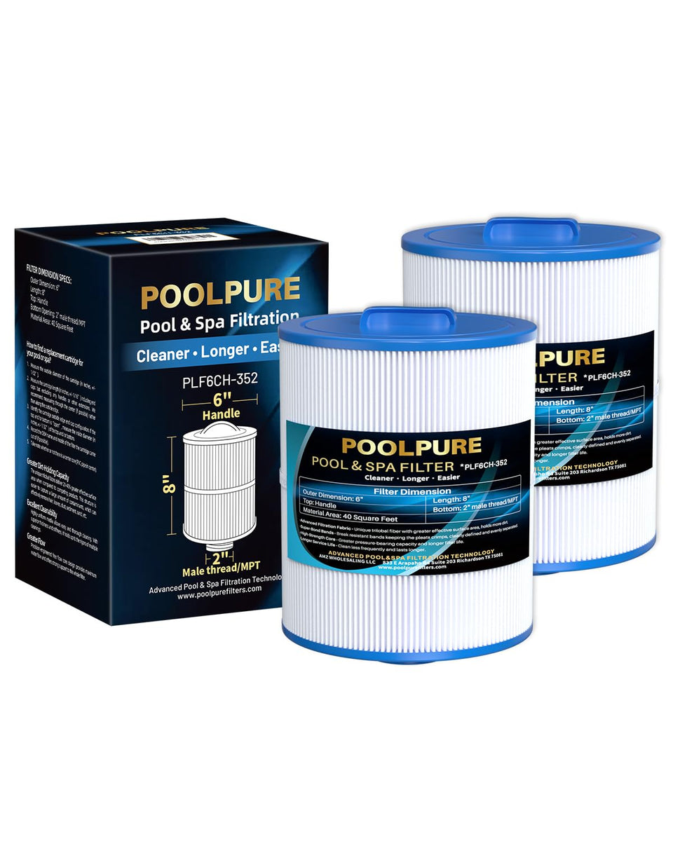 POOLPURE 6CH-352 filter with integrated handle cover for easy handling