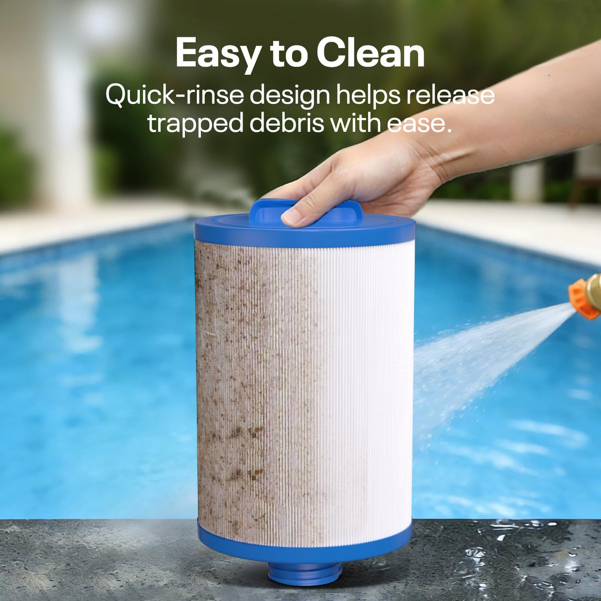 PoolPure 6CH-940 spa filter SAE-threaded base ready for screw-in installation