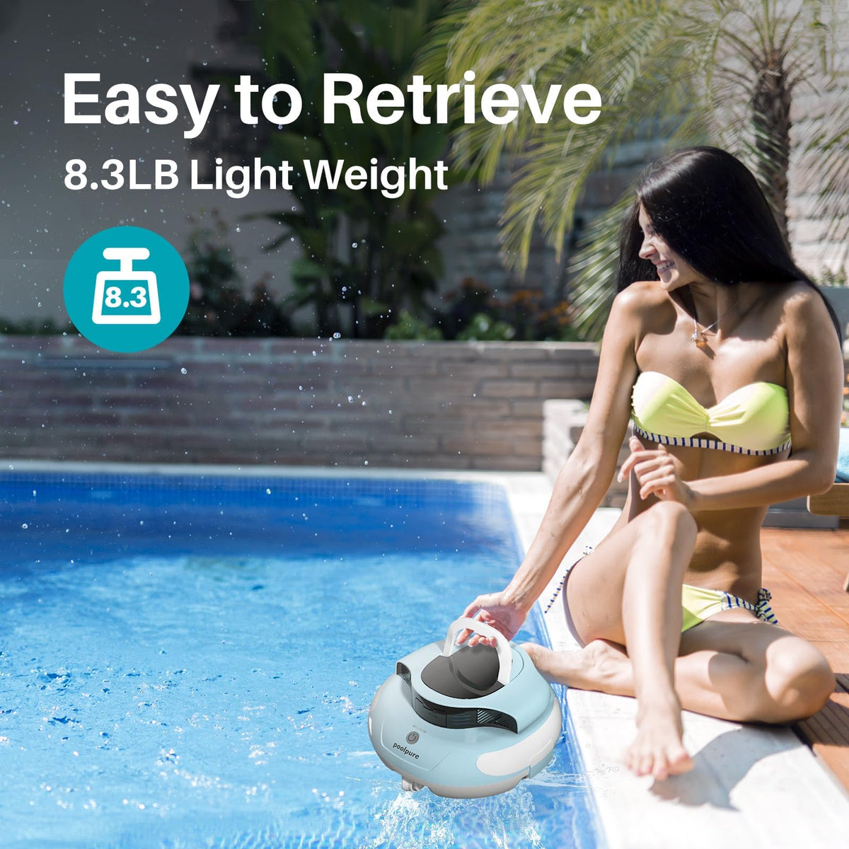 PoolPure Aquaguard SE II fixed navigation wheel ensures an efficient N-shaped route for in-ground pools.