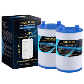 POOLPURE C-7367 spa filter with castle-top for quick, secure installation.