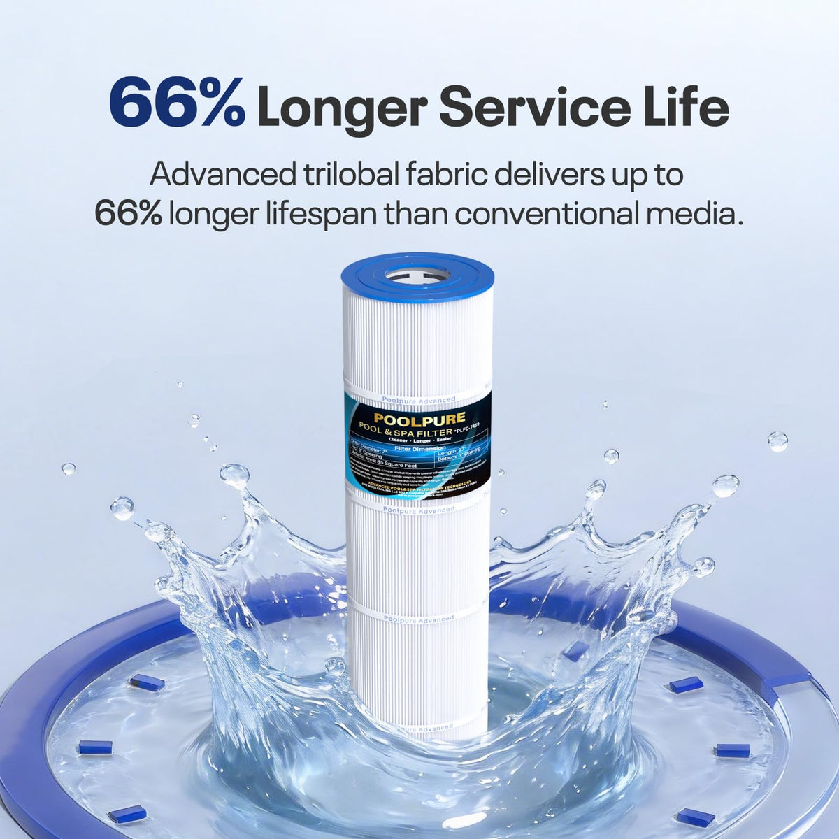 POOLPURE C-7459 heavy-duty construction promises longer life and fewer replacements