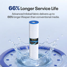 PoolPure C-7482 50-micron filtration layer captures fine particles.