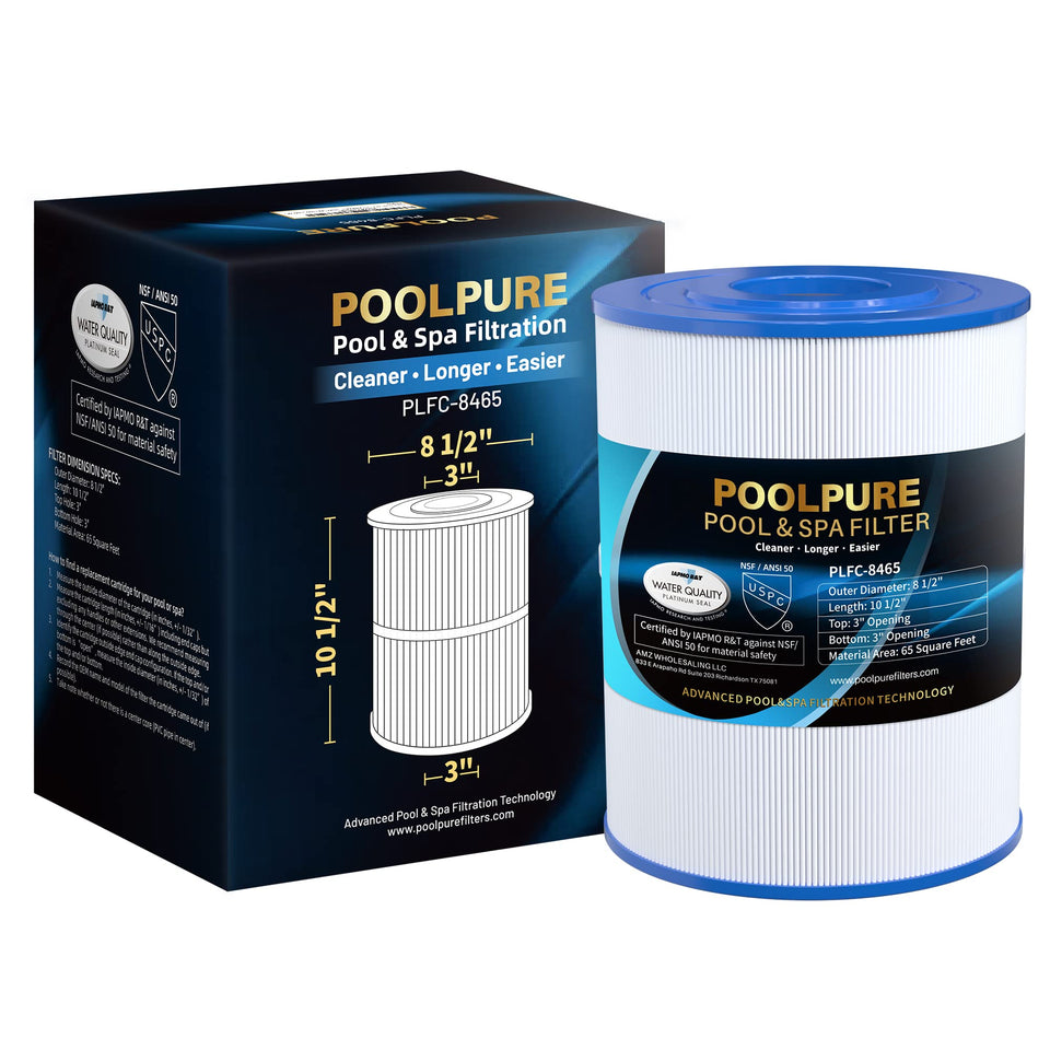 PoolPure C-8465 spa filter exterior dimensions for precise fit and flow