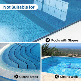POOLPURE Cordless Vacuum one-touch cleaning starts automatic route planning