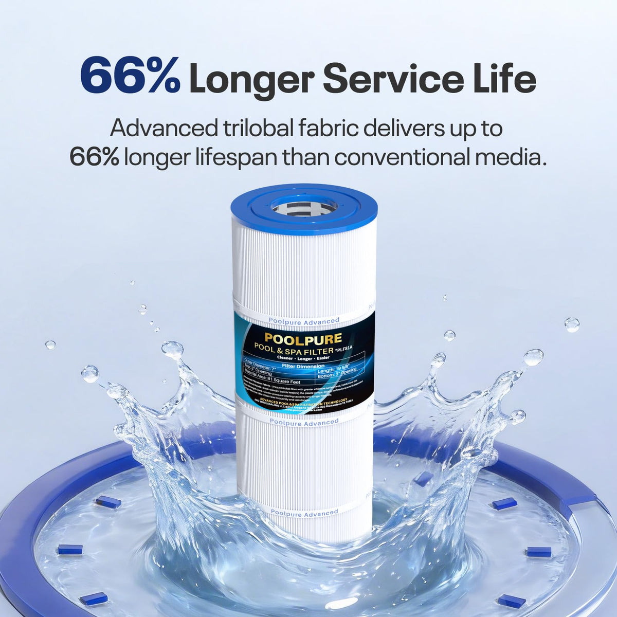 PoolPure CX580XRE dirt-lock technology close-up for easy cleaning