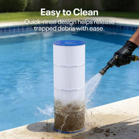 PoolPure CX580XRE heavy-duty construction with reinforced end caps