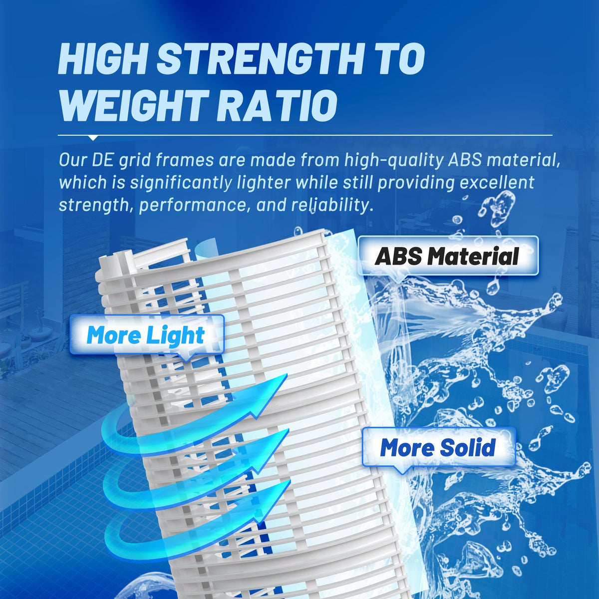 PoolPure compatible DE grid supports multi-model compatibility for easy replacement.