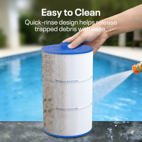 POOLPURE Easy-clean spa filter supports monthly maintenance.