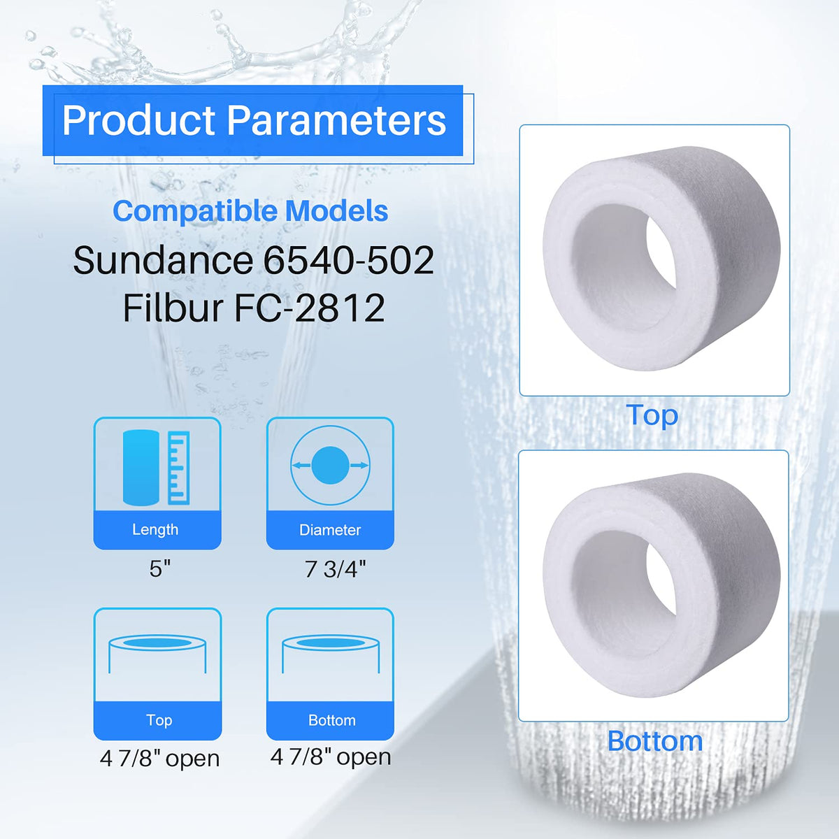 POOLPURE FC-2812 compatible models for Sundance and Filbur replacements