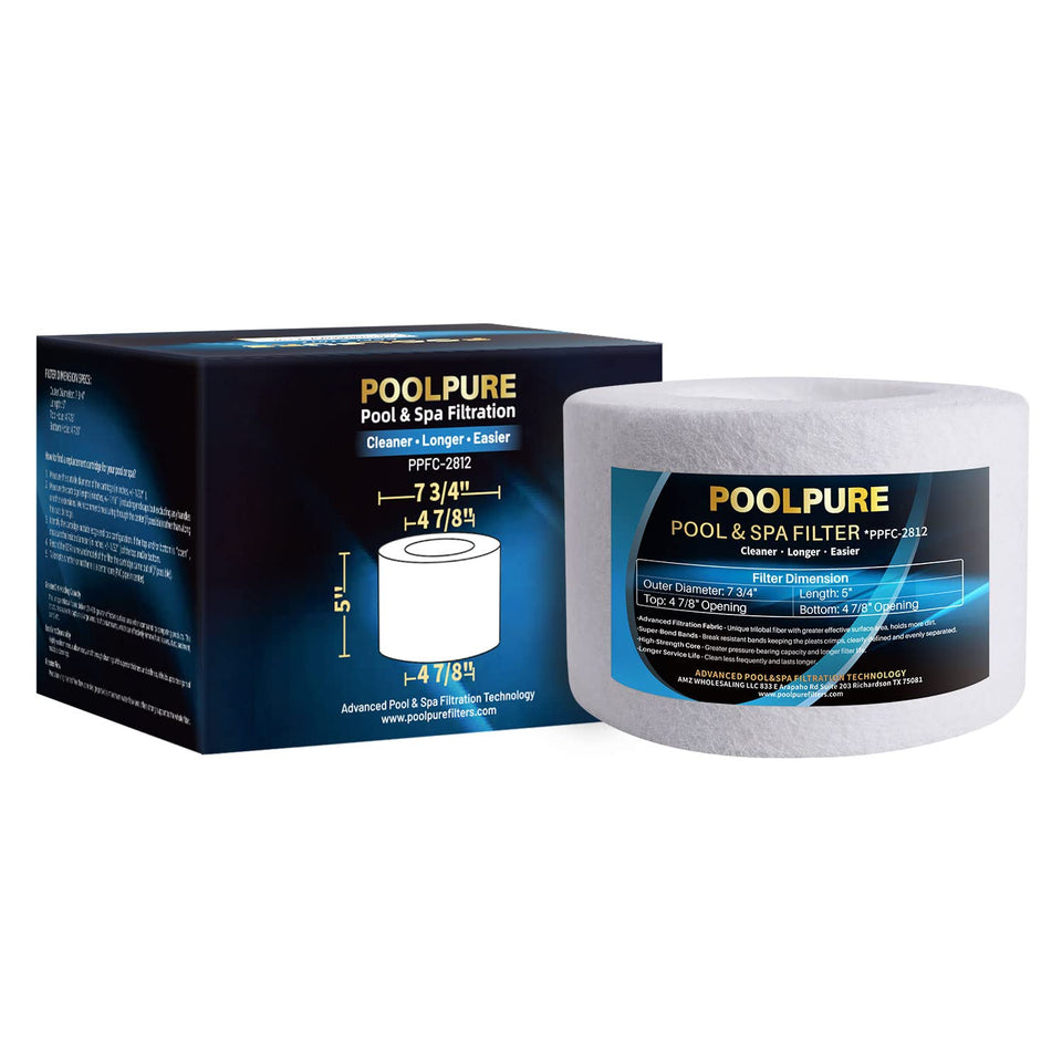 POOLPURE FC-2812 dirt-locking technology for cleaner spa water