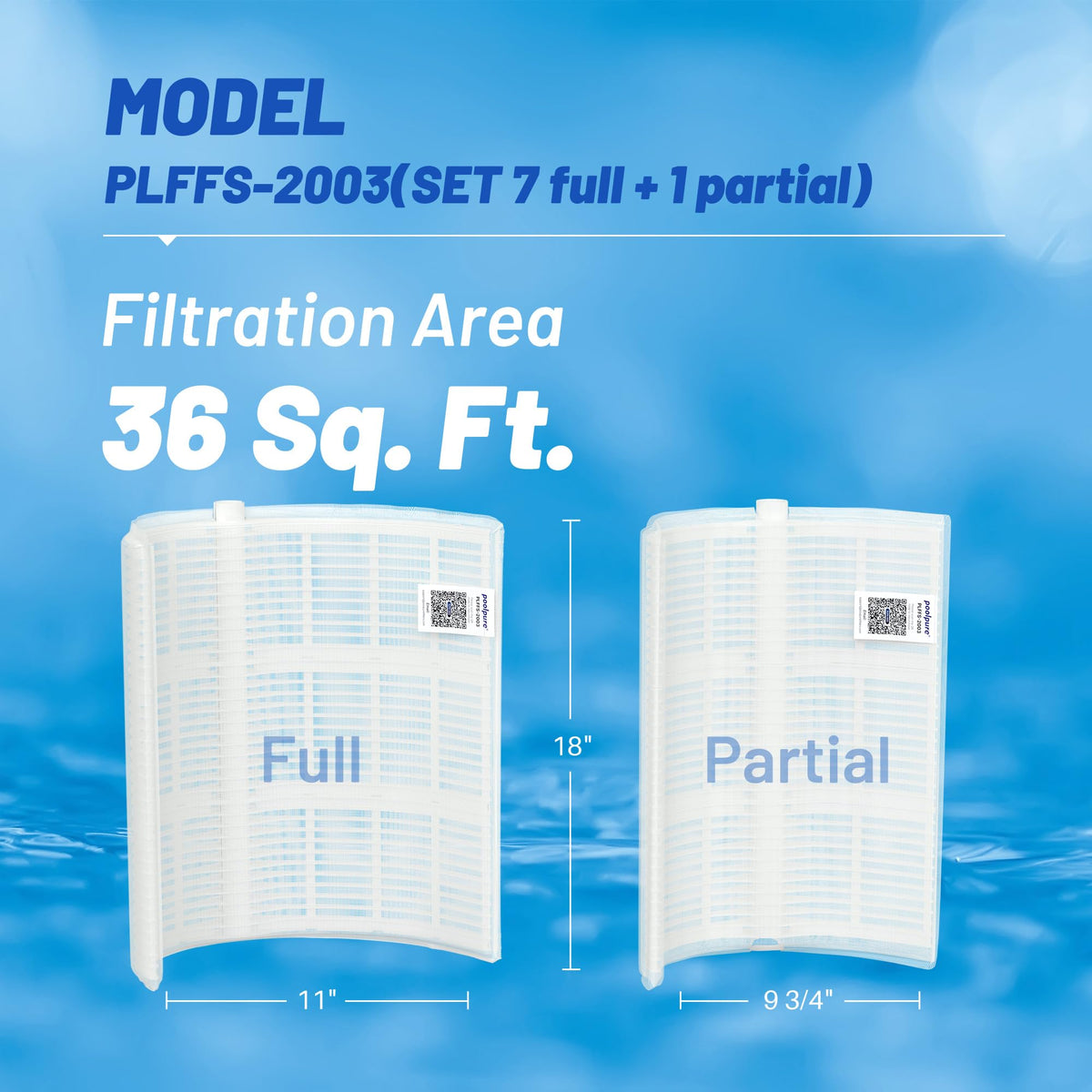 PoolPure FS-2003 DE grid full close-up demonstrates precision grid engineering