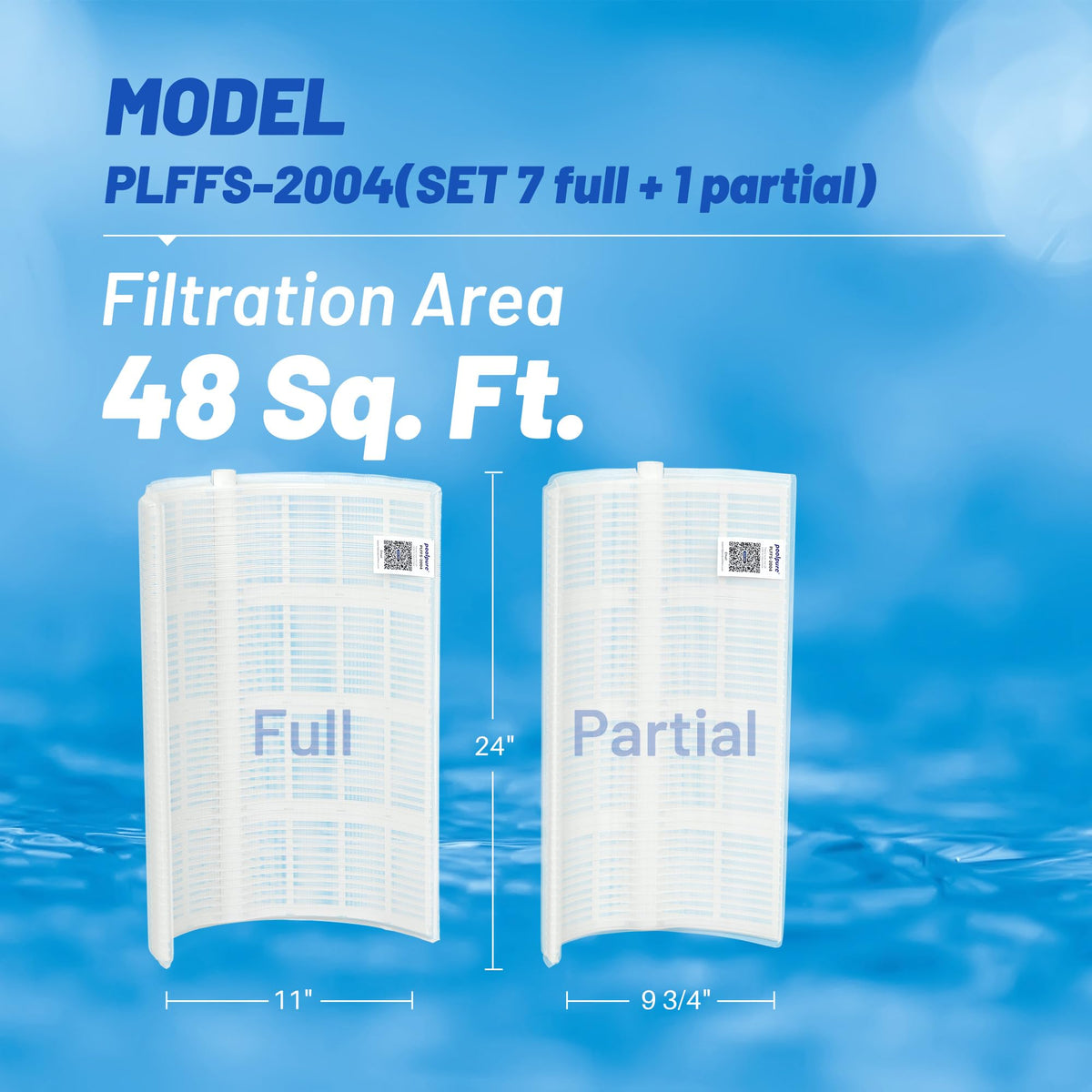 PoolPure FS-2004 partial grid in 24-inch size for targeted filtration.