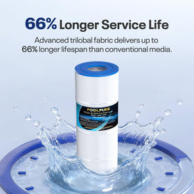PoolPure ultra-lightweight design weighs about 1 lb for easy handling.