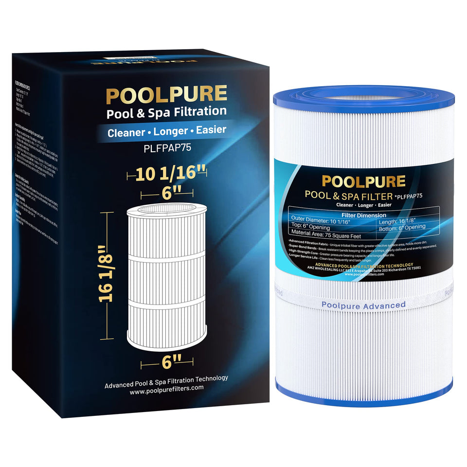 POOLPURE PAP75 filter cartridge delivers dependable pool filtration.
