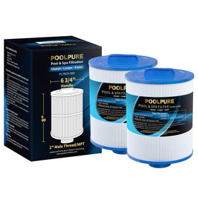 POOLPURE PAS50SV-F2M spa filter front view showing compact fit for easy installation